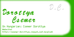 dorottya csemer business card